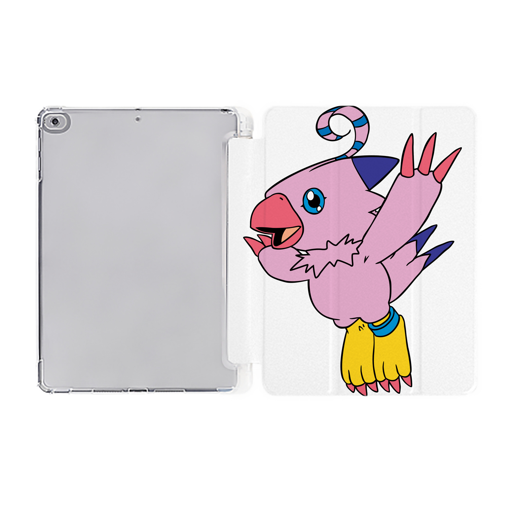 （画像用） Digimon デジタルモンスター/デジモン IPad ケース ペン収納付き 三つ折りスタンド PUレザー×シリコン 対応機種9.5/10.5/10.9インチ